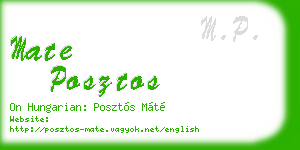 mate posztos business card